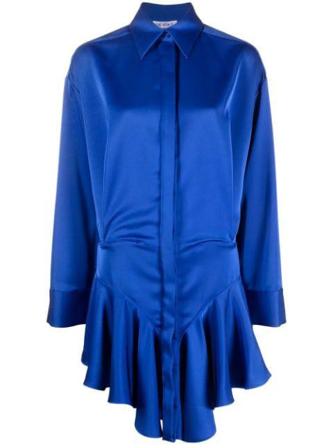 ruffled satin shirtdress by THE ATTICO