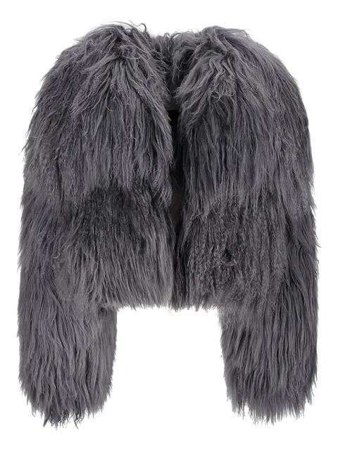 shaggy-pile bomber jacket by THE ATTICO