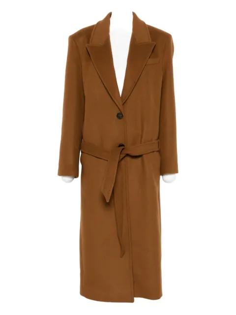 single-breasted belted coat by THE ATTICO
