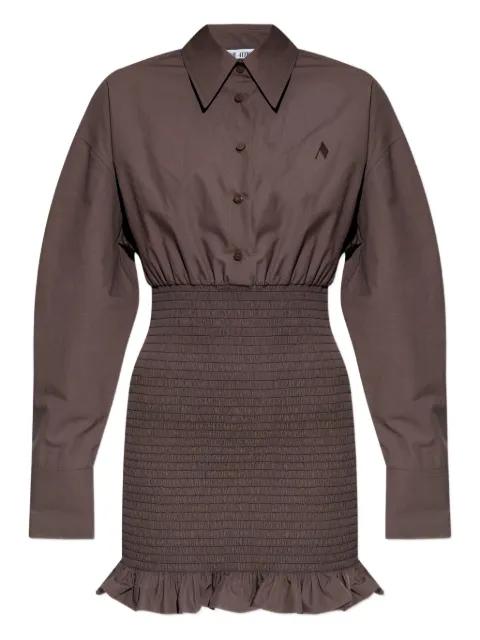 smocked ruffled mini dress by THE ATTICO