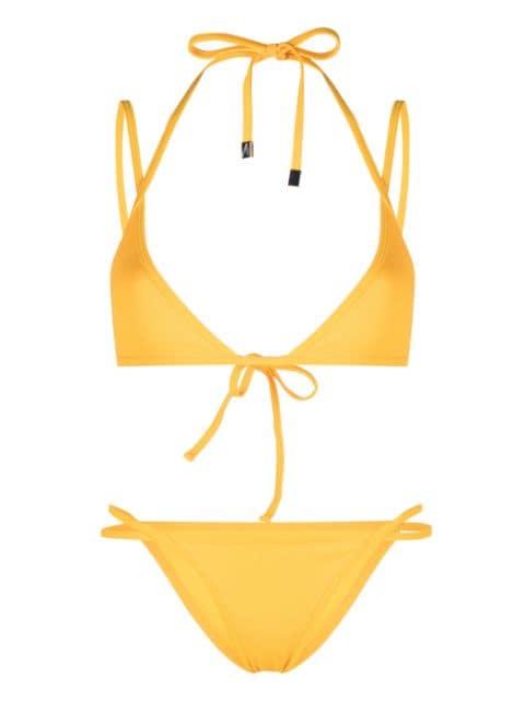 strappy triangle bikini set by THE ATTICO