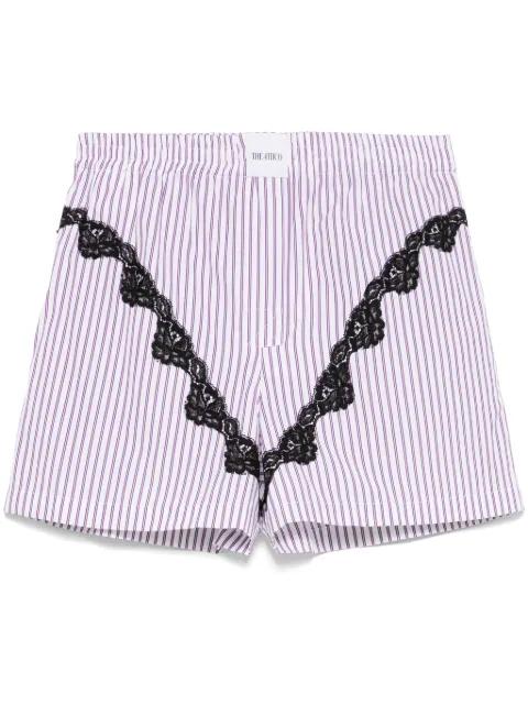 striped poplin shorts by THE ATTICO