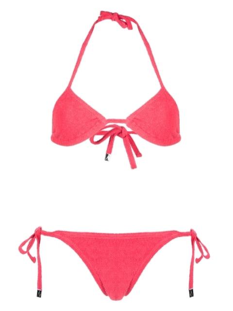 terry-cloth triangle bikini set by THE ATTICO