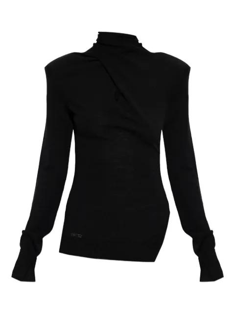 twist-design turtleneck top by THE ATTICO