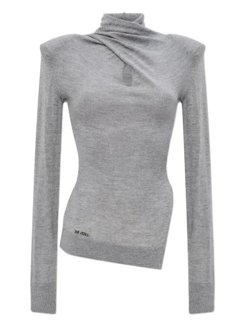 twisted turtleneck top by THE ATTICO