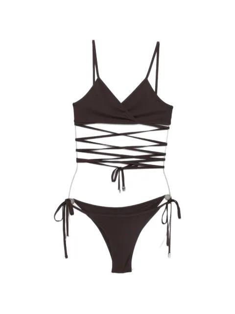 wrap-around side-ties bikini by THE ATTICO