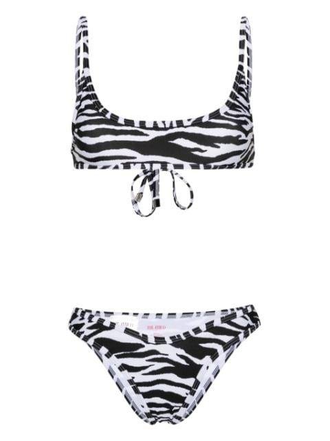 zebra-print bikini by THE ATTICO