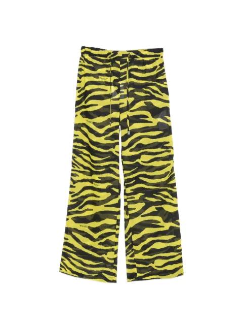 zebra-print drawstring trousers by THE ATTICO
