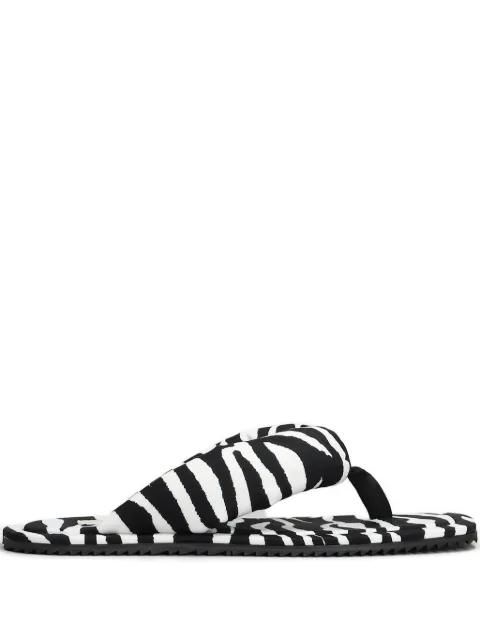 zebra-print flip-flops by THE ATTICO