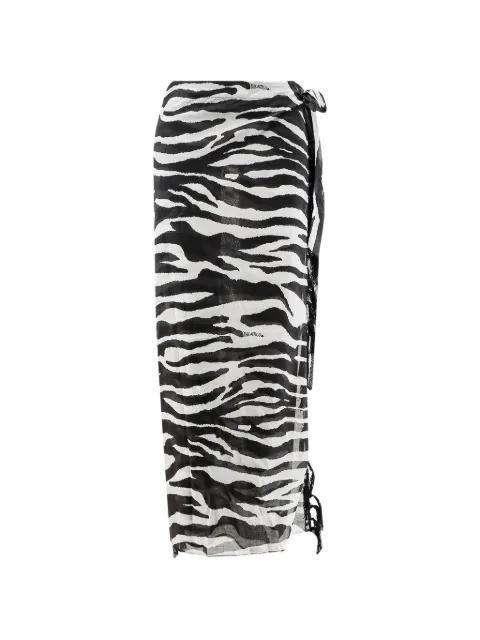 zebra-print pareo skirt by THE ATTICO
