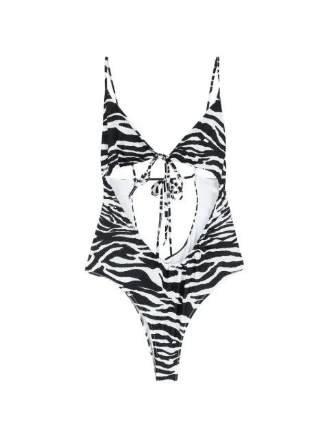 zebra-print swimsuit by THE ATTICO