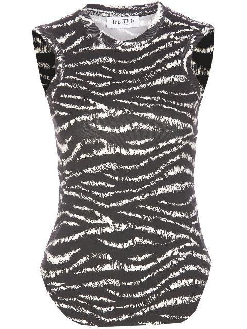 zebra-print top by THE ATTICO