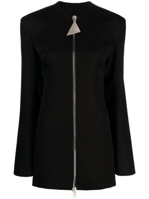 zip-up virgin wool minidress by THE ATTICO