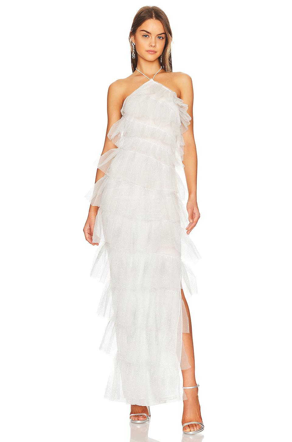 The Bar Henri Gown in White by THE BAR