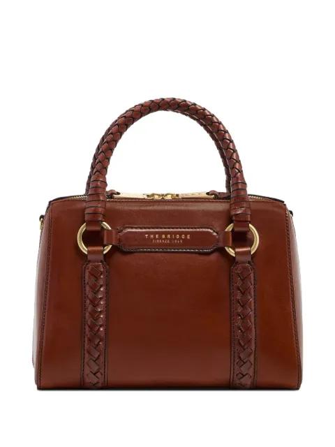 Laura Wow braided-handle leather mini bag by THE BRIDGE
