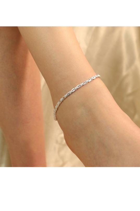 925 Silver Heavy Link Chain Floral Indian Payal Anklet by THE COLOURFUL AURA