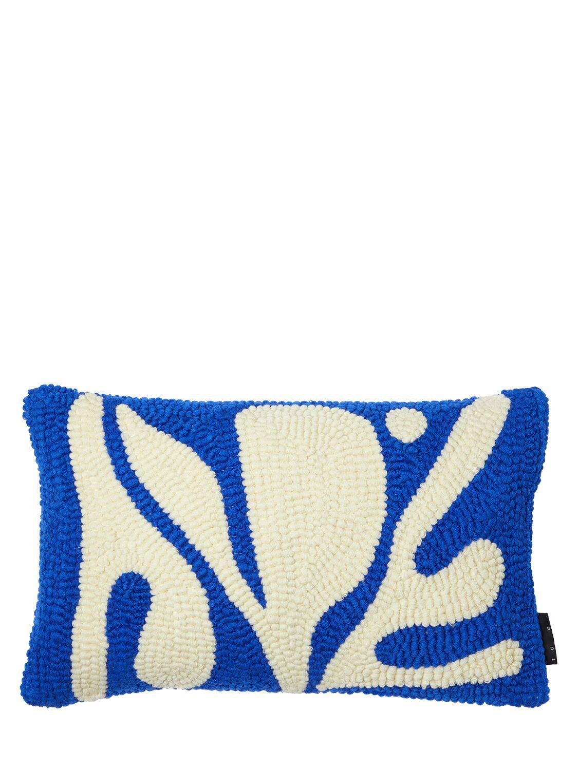 Mellis Hand Knotted Cobalt Blue Cushion by THE CONRAN SHOP