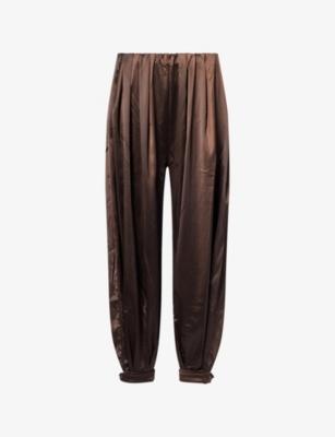 Balloon-Leg Satin Harem Trousers by THE COUTURE CLUB