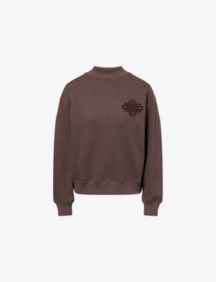Chenille-Emblem Relaxed-Fit Cotton Sweatshirt by THE COUTURE CLUB