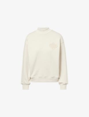 Chenille-Emblem Relaxed-Fit Cotton Sweatshirt by THE COUTURE CLUB