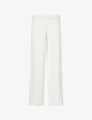 Crochet Wide-Leg Cotton Trousers by THE COUTURE CLUB