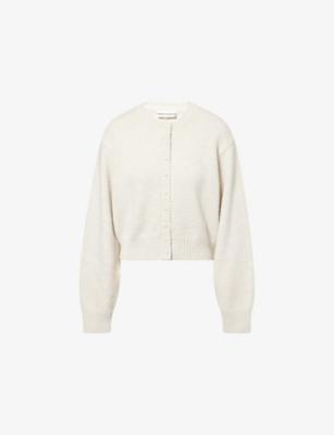 Emblem Embroidered Crop Knitted Cardigan by THE COUTURE CLUB