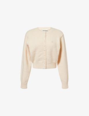 Emblem Embroidered Cropped Knitted Cardigan by THE COUTURE CLUB