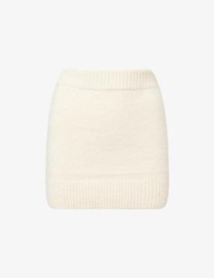 Emblem Embroidered Knitted Mini Skirt by THE COUTURE CLUB