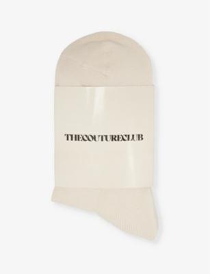 Emblem cotton-blend knitted socks by THE COUTURE CLUB