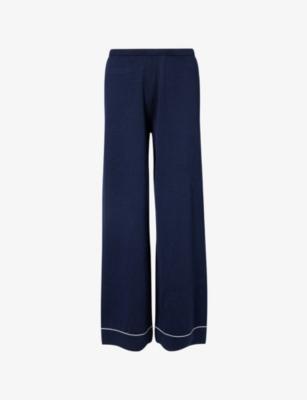Embroidered-Logo Ribbed Knit Trousers by THE COUTURE CLUB