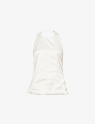 Halterneck Sleeveless Satin Top by THE COUTURE CLUB