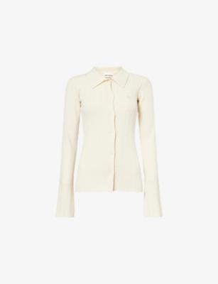 Logo-Embroidered Stretch-Rib Knitted Top by THE COUTURE CLUB