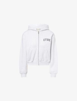 Logo-Embroidered Zip-Up Cotton Hoody by THE COUTURE CLUB