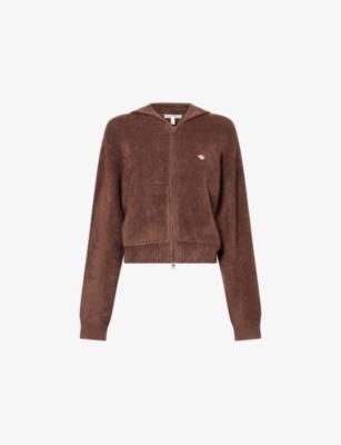 Logo-Embroidered Zip-Up Stretch-Knit Hoody by THE COUTURE CLUB