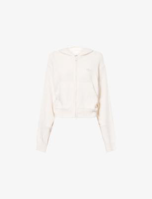Logo-Embroidered Zip-Up Stretch-Knit Hoody by THE COUTURE CLUB