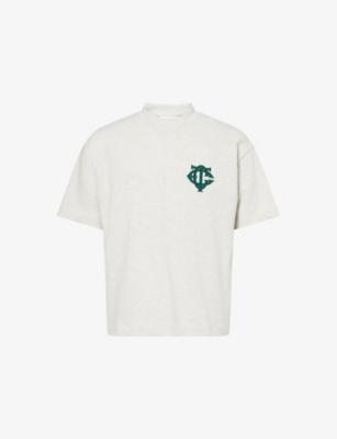 Monogram-Emblem Crew-Neck Cotton T-Shirt by THE COUTURE CLUB