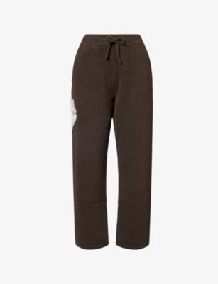 Monogram Fluffy Knitted Jogging Bottoms by THE COUTURE CLUB