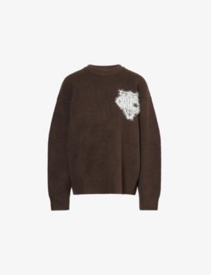 Monogram Fluffy Knitted Jumper by THE COUTURE CLUB