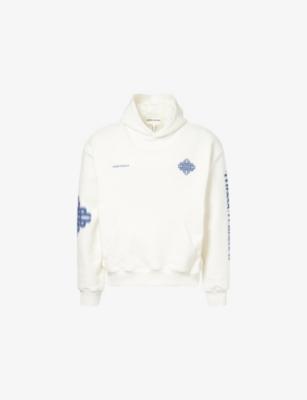 Motion Blurred-Emblem Cotton-Jersey Hoodie by THE COUTURE CLUB
