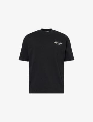 Motion Blurred Long-Sleeve Cotton T-Shirt by THE COUTURE CLUB