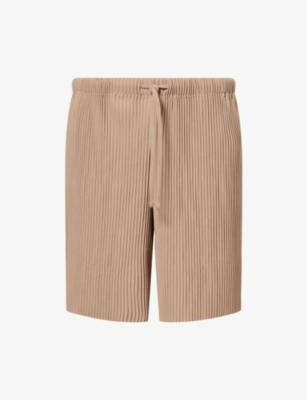 Plisse Midi Woven Shorts by THE COUTURE CLUB