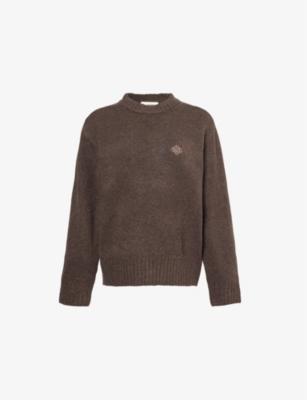 Relaxed-fit embroidered-branding knit jumper by THE COUTURE CLUB