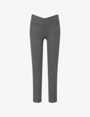 Sculpt Crossover-Waistband Stretch-Cotton Leggings by THE COUTURE CLUB