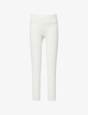 Sculpt Crossover-Waistband Stretch-Cotton Leggings by THE COUTURE CLUB