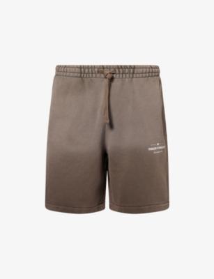 Spray-Wash Logo-Print Cotton Shorts by THE COUTURE CLUB