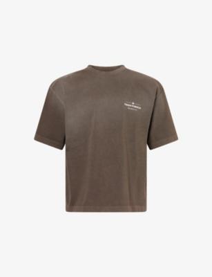 Spray-Wash Logo-Print Cotton T-Shirt by THE COUTURE CLUB