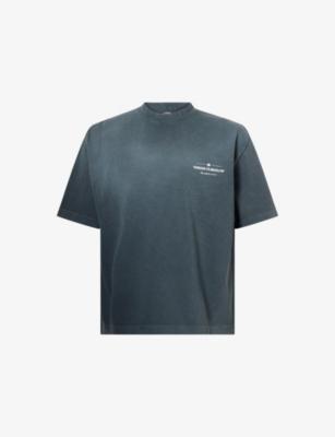 Spray-Wash Logo-Print Cotton T-Shirt by THE COUTURE CLUB