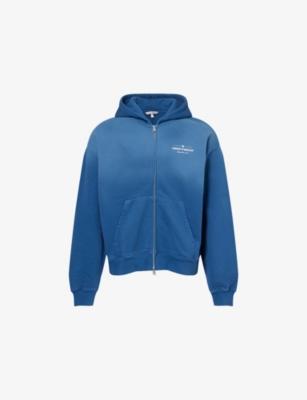 Spray-Wash Zip-Up Cotton Hoody by THE COUTURE CLUB