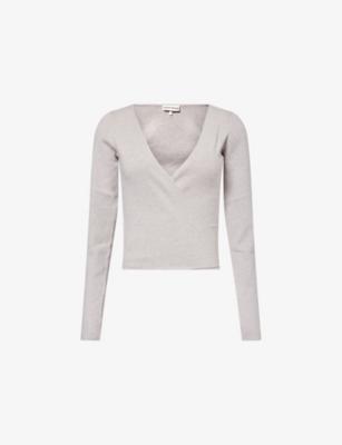 Wrap-Around Long-Sleeve Knitted Cardigan by THE COUTURE CLUB