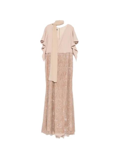 sequinned scarf maxi dress by THE COUTURE CLUB